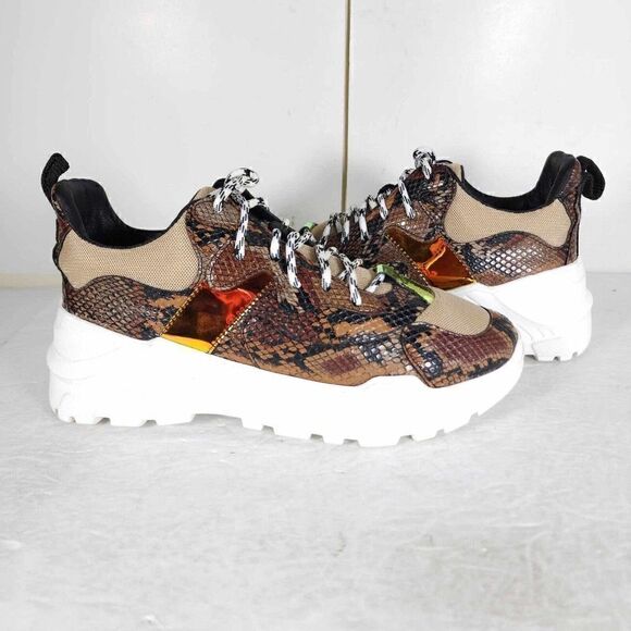 John Geiger Men's 003 US 7 Brown Python Law Top Casual Fashion Sneakers Shoes - Picture 8 of 12